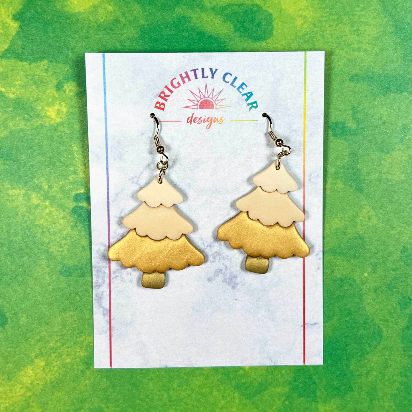 Colorful Christmas Tree Earrings