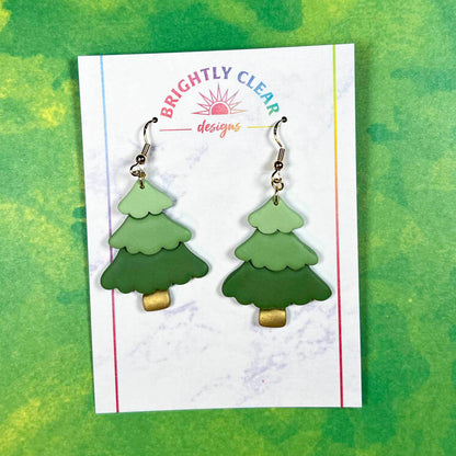 Colorful Christmas Tree Earrings