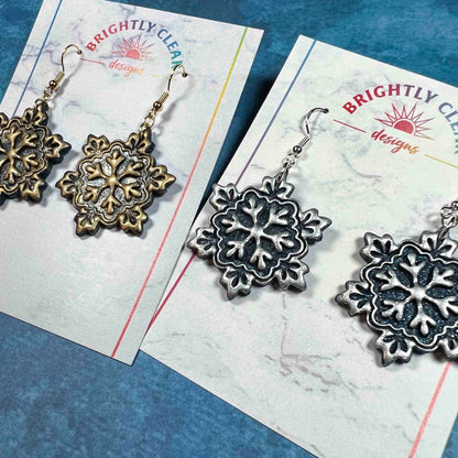 Antique Snowflake Earrings