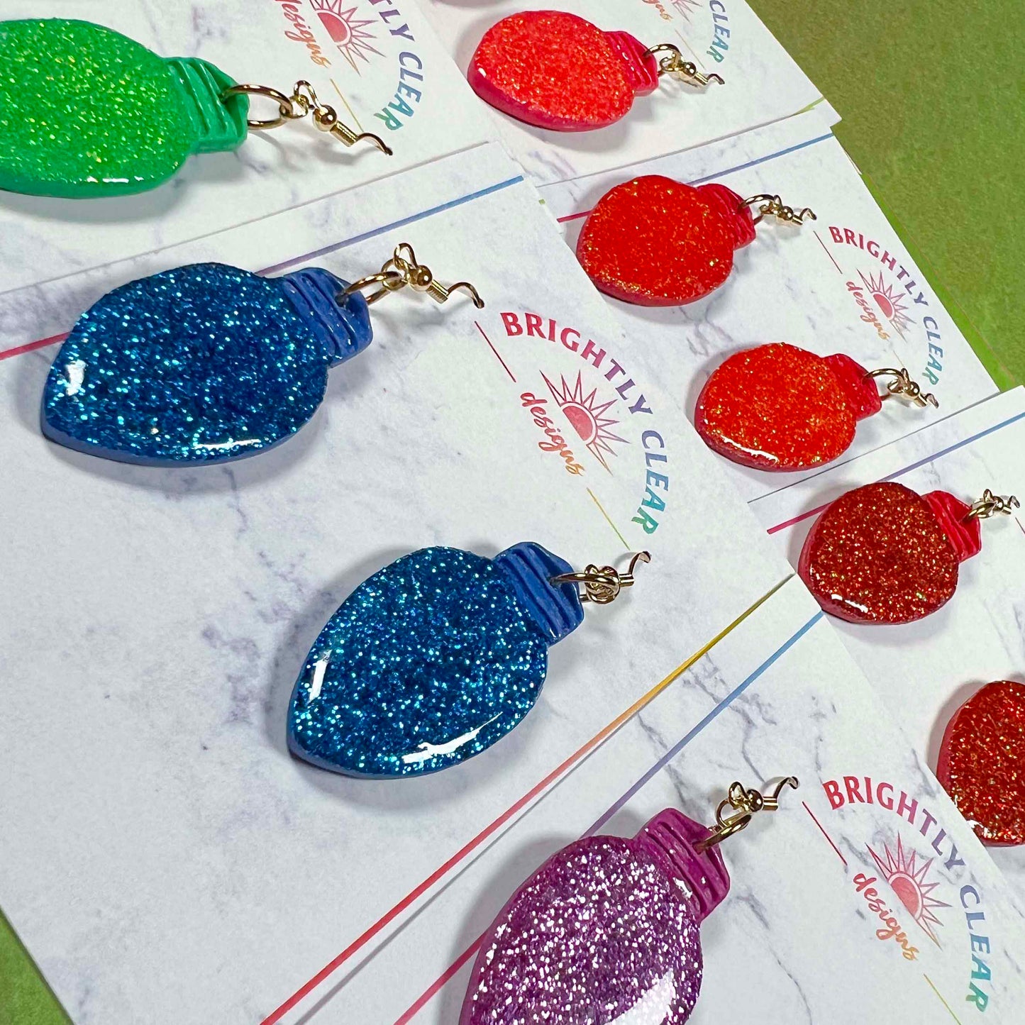 Glitter Lightbulb Earrings