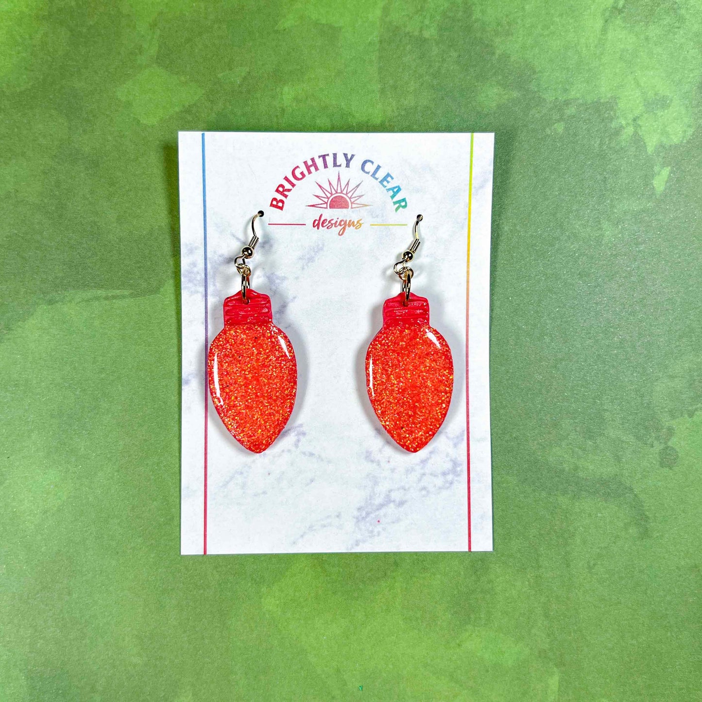 Glitter Lightbulb Earrings