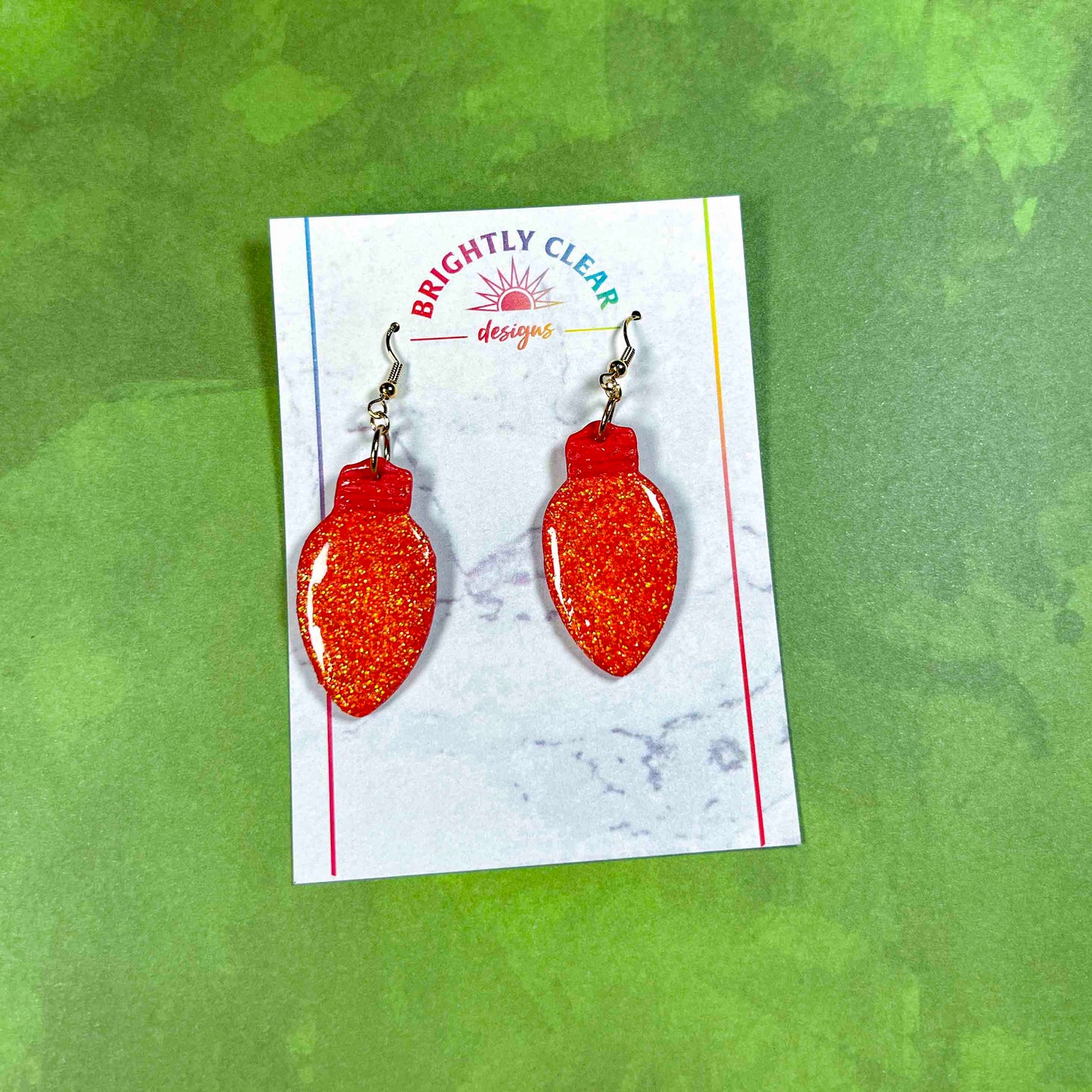 Glitter Lightbulb Earrings