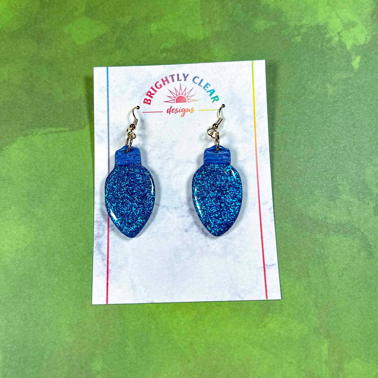 Glitter Lightbulb Earrings