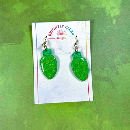 Glitter Lightbulb Earrings