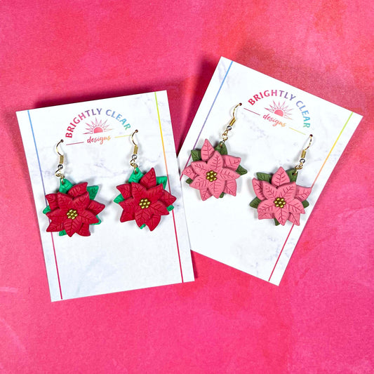 Poinsettia Earrings