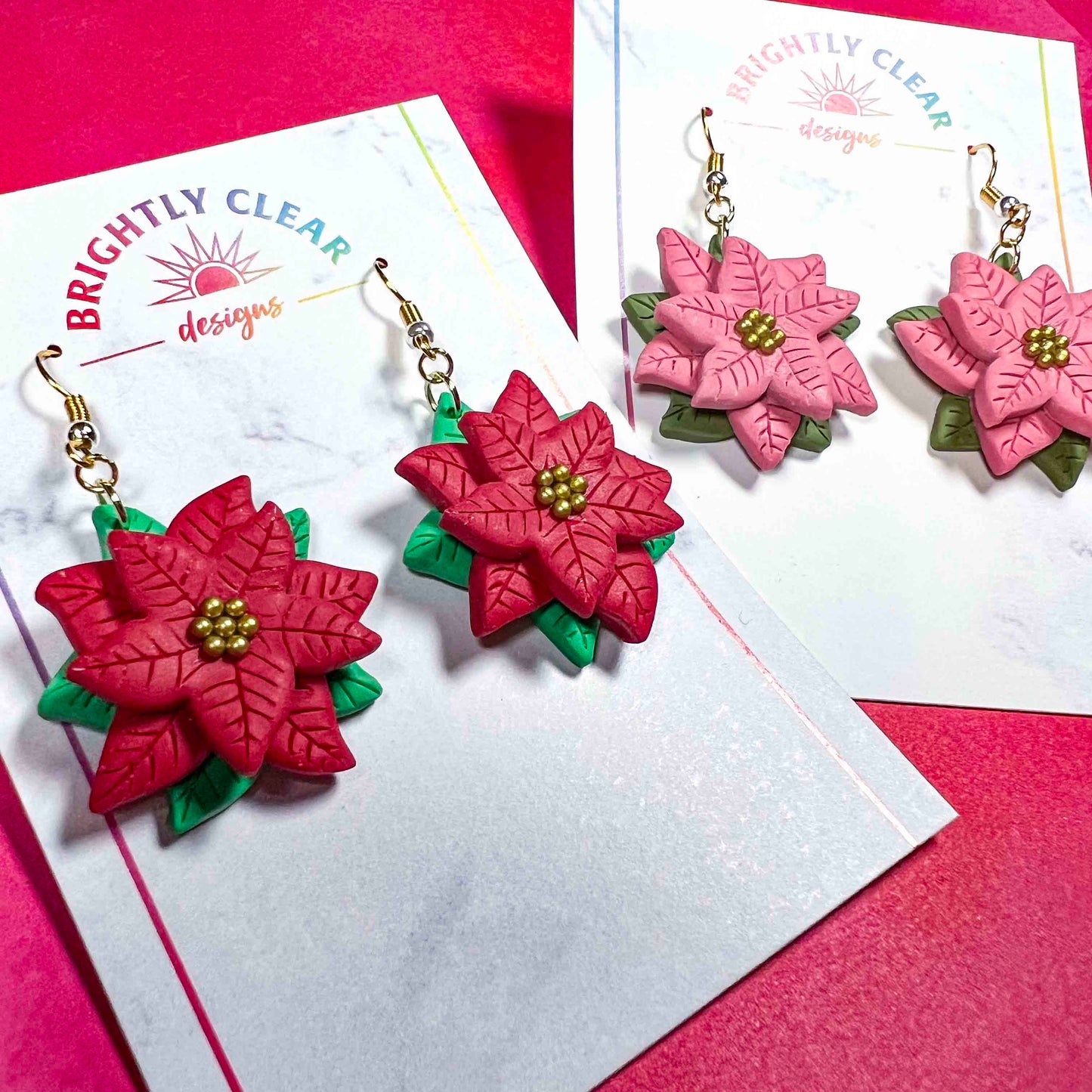 Poinsettia Earrings