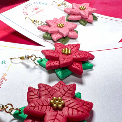 Poinsettia Earrings