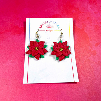 Poinsettia Earrings