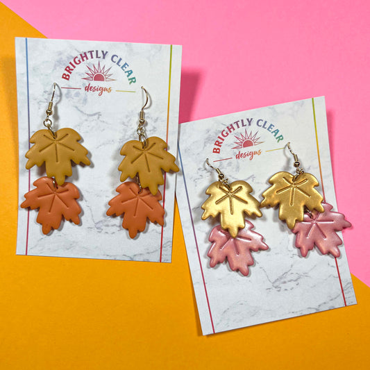 Maple Leaf Dangle Earrings