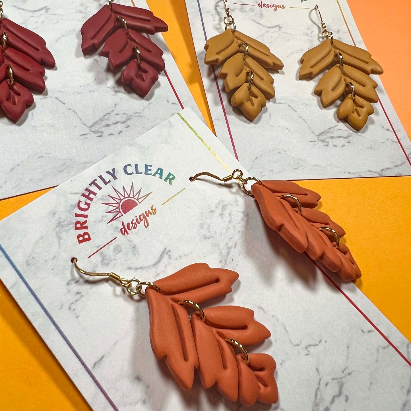 Leaf Tiers, Single Color Earrings