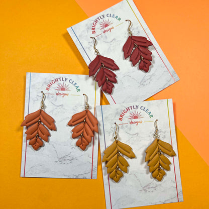 Leaf Tiers, Single Color Earrings