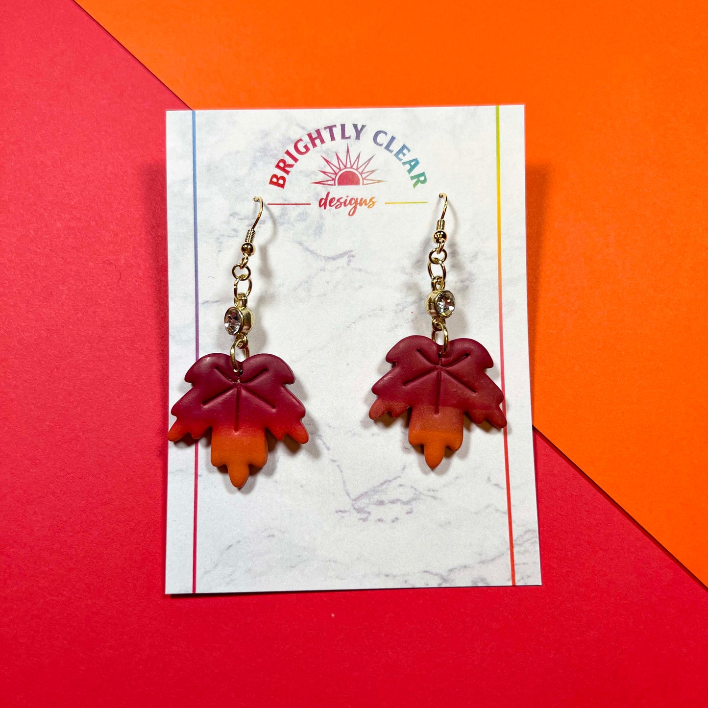 Maple Leaf Patterned Earrings