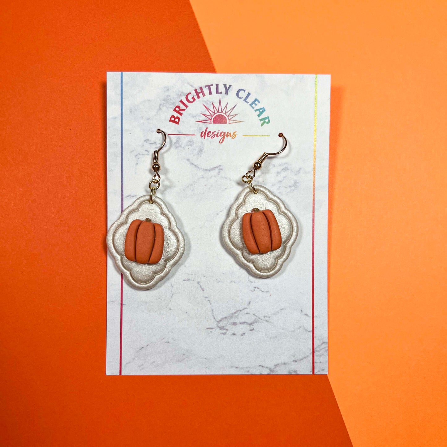 Pumpkin Framed Earrings