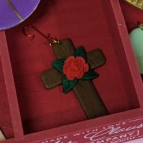 Wooden Cross Ornament