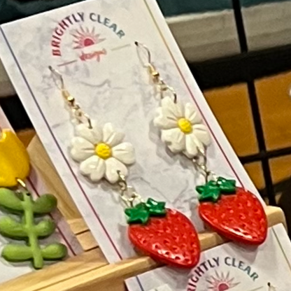 Strawberry Flower Earrings