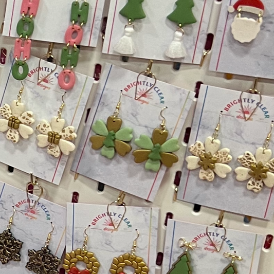 Christmas Flower Earrings