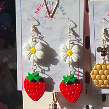 Strawberry Flower Earrings