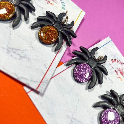 Spidery Glitter Earrings