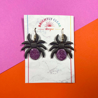 Spidery Glitter Earrings