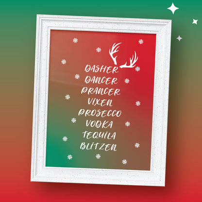 Spirited Reindeer Print