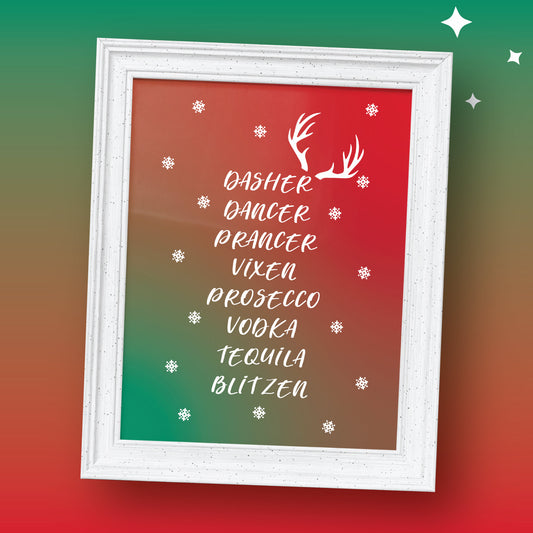 Spirited Reindeer Print