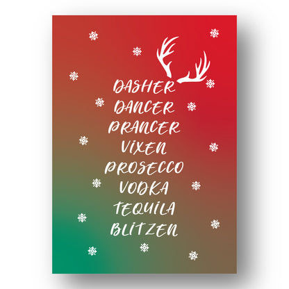 Spirited Reindeer Print