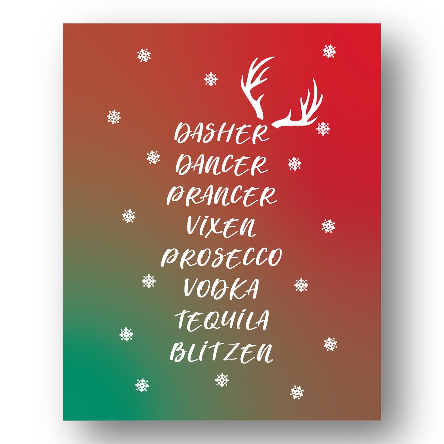 Spirited Reindeer Print